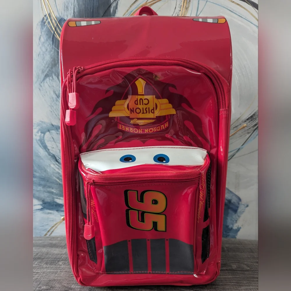 Disney Cars Lightning McQueen Kid's Roller Suitcase - Picture 2 of 13